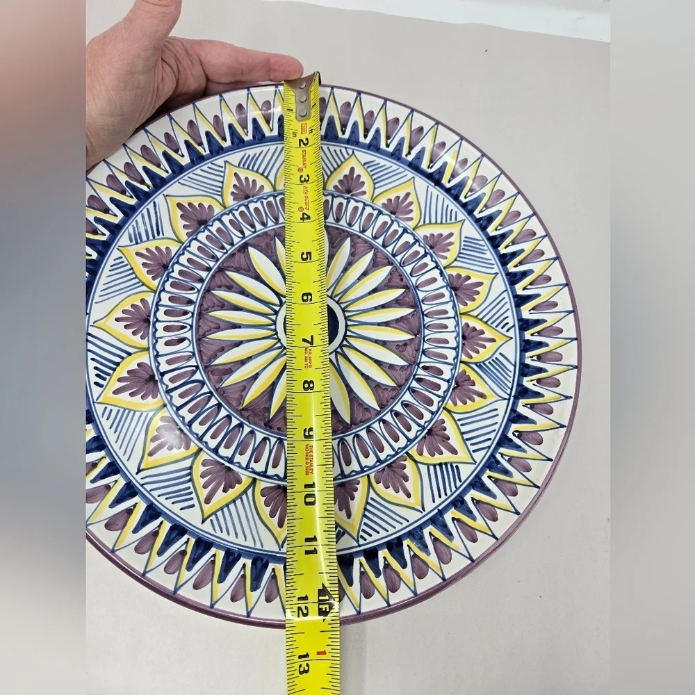 Italian Dipinto A Mano Sorrento Decorative Wall Plate Hand Painted Sunflower